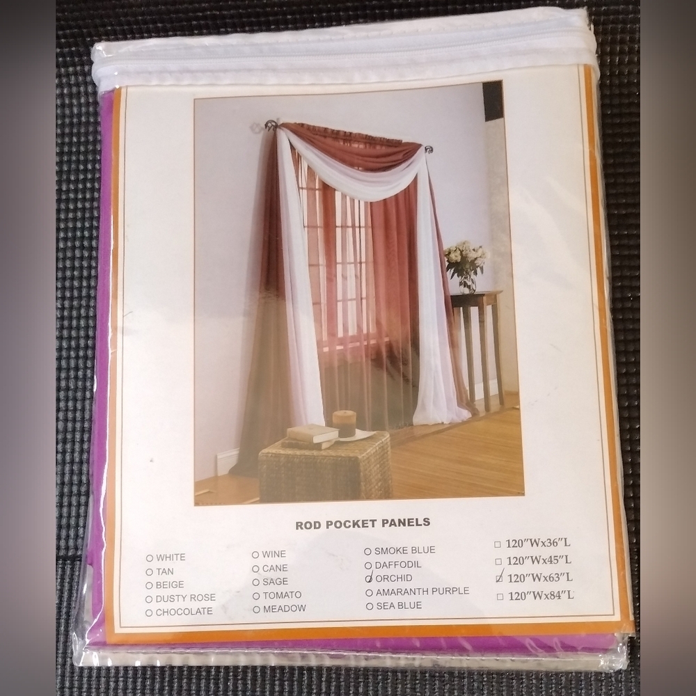 Brylane Rod Pocket Curtain Panels